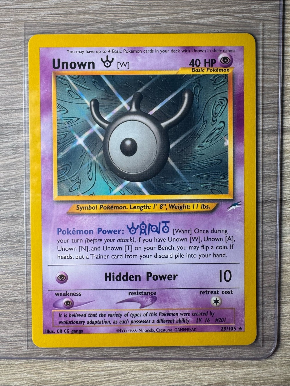 Unown W #29/Pokemon Neo Destiny